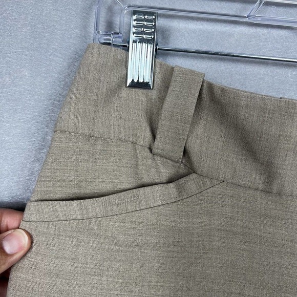 The Limited Cassidy Trouser Pants Size 2 Tan Wide Leg Workwear 33" inseam - Picture 5 of 11